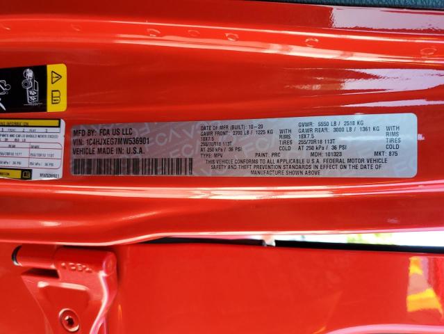 2021 Jeep Wrangler Unlimited Sahara VIN: 1C4HJXEG7MW536901 Lot: 55931924