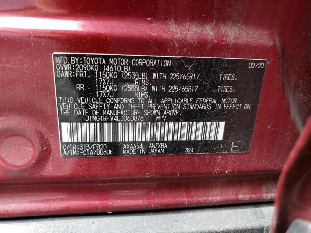 2020 Toyota Rav4 Le VIN: JTMG1RFV4LD060878 Lot: 55854834