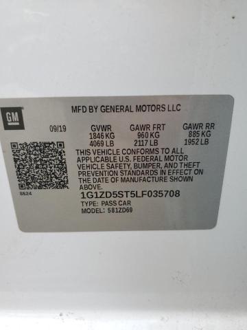 2020 CHEVROLET MALIBU LT - 1G1ZD5ST5LF035708