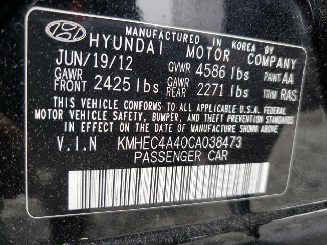 2012 Hyundai Sonata Hybrid VIN: KMHEC4A40CA038473 Lot: 55157644