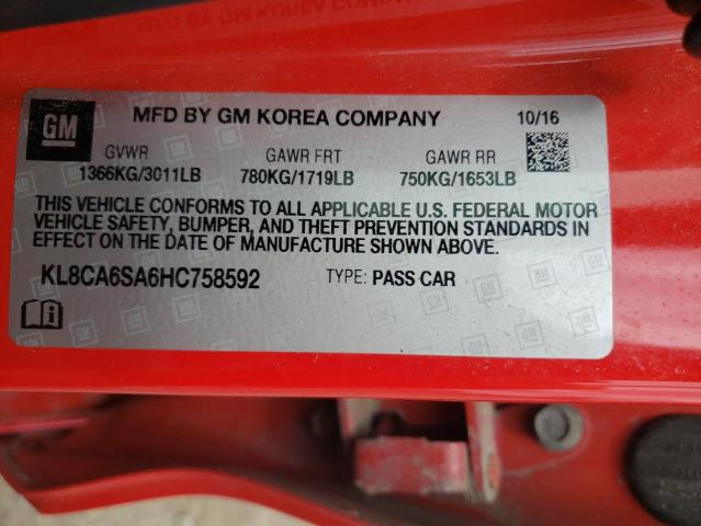 KL8CA6SA6HC758592 2017 Chevrolet Spark Ls