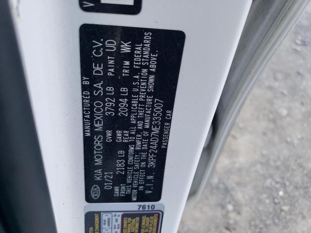 2021 KIA FORTE FE - 3KPF24AD7ME335007