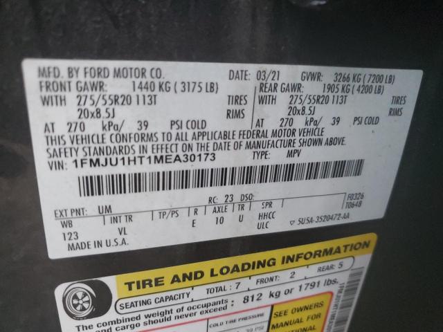 2021 Ford Expedition Xlt VIN: 1FMJU1HT1MEA30173 Lot: 55991044