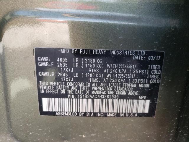 2017 Subaru Outback 2.5I VIN: 4S4BSAAC7H3362933 Lot: 56323824