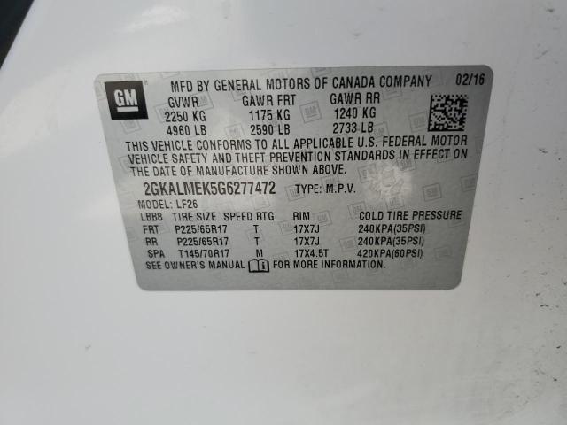 2016 GMC TERRAIN SL - 2GKALMEK5G6277472