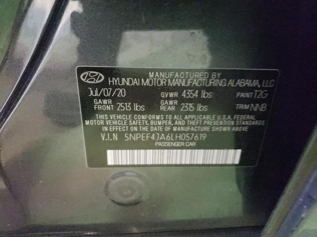 2020 Hyundai Sonata Sel VIN: 5NPEF4JA6LH057619 Lot: 53778364