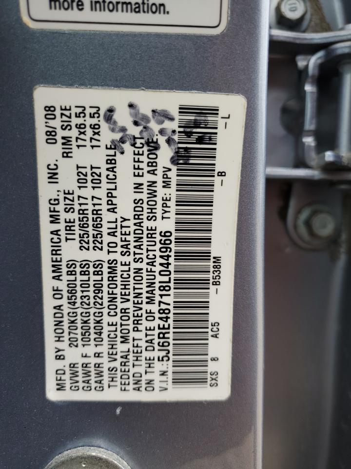 5J6RE48718L044966 2008 Honda Cr-V Exl