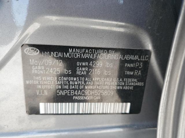 2013 Hyundai Sonata Gls VIN: 5NPEB4AC9DH525809 Lot: 55198734