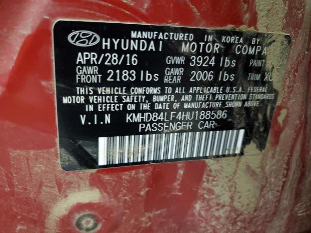 2017 Hyundai Elantra Se VIN: KMHD84LF4HU188586 Lot: 55334694