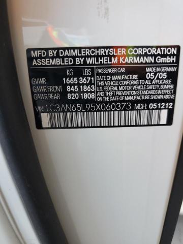 2005 Chrysler Crossfire Limited VIN: 1C3AN65L95X060373 Lot: 56870034