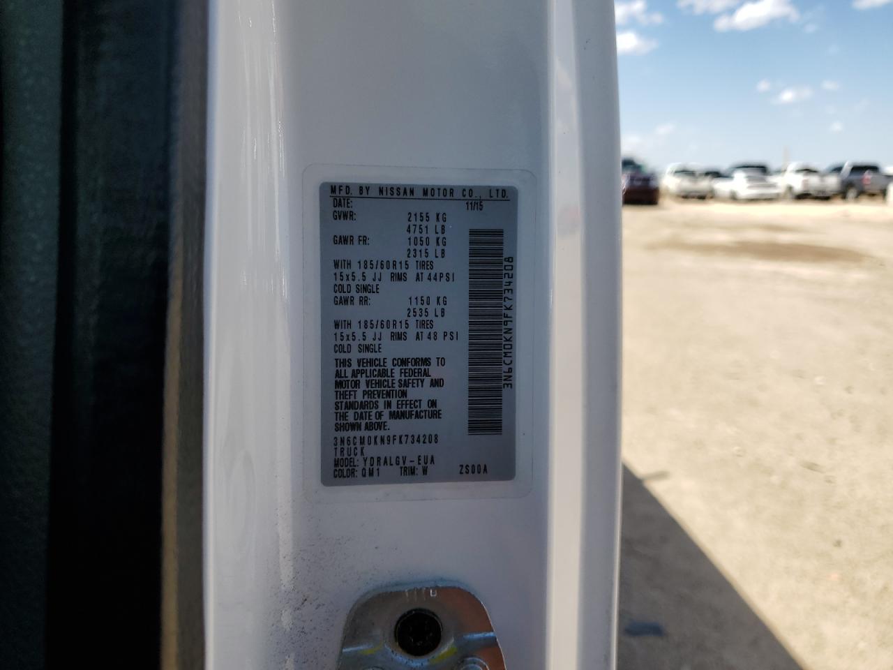 3N6CM0KN9FK734208 2015 Nissan Nv200 2.5S