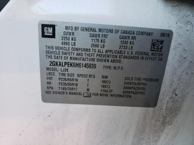 2017 GMC TERRAIN SL - 2GKALPEK6H6145839