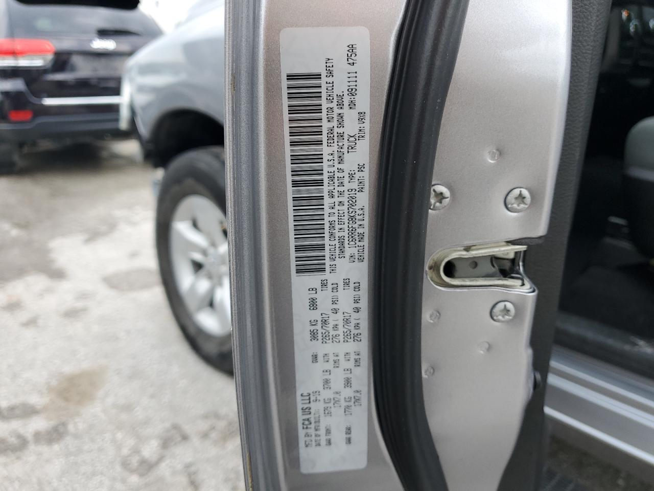 1C6RR6FG8KS702019 2019 Ram 1500 Classic Tradesman