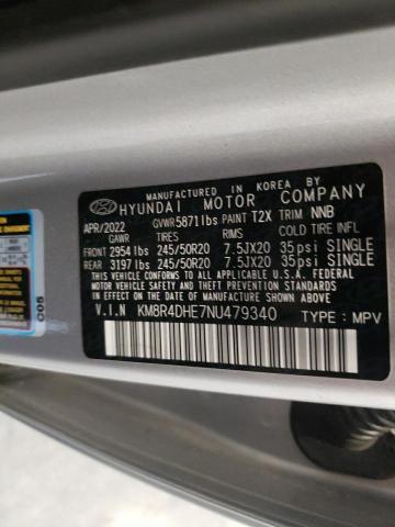 2022 Hyundai Palisade Sel VIN: KM8R4DHE7NU479340 Lot: 54646774