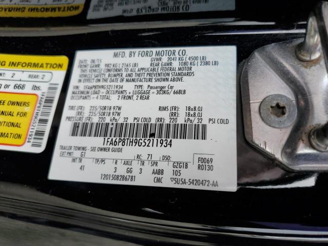 2016 Ford Mustang VIN: 1FA6P8TH9G5211934 Lot: 57090634