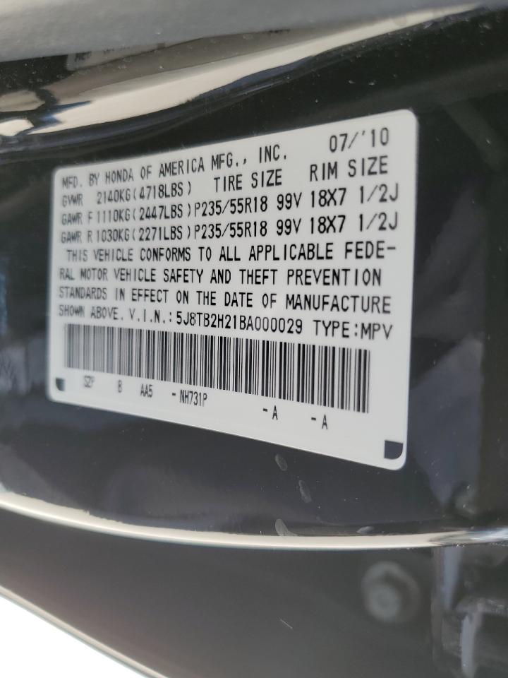 5J8TB2H21BA000029 2011 Acura Rdx