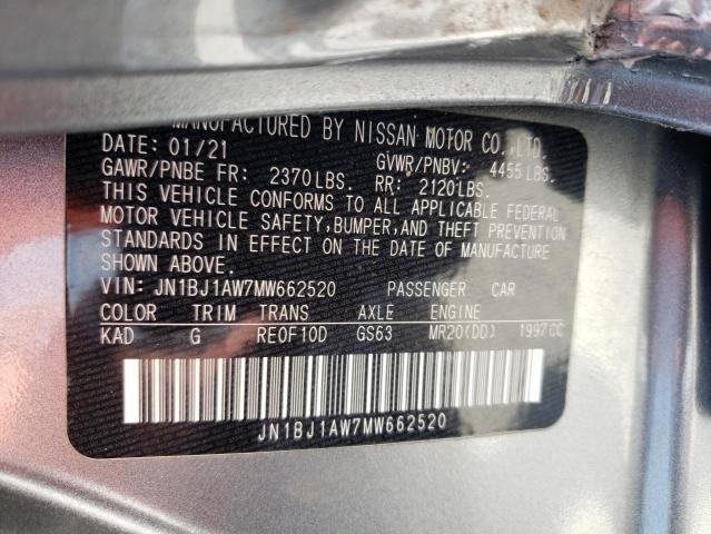 JN1BJ1AW7MW662520 2021 NISSAN ROGUE - Image 12