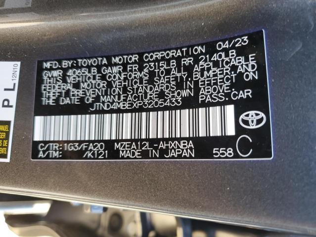 2023 Toyota Corolla Se VIN: JTND4MBEXP3205433 Lot: 55683674