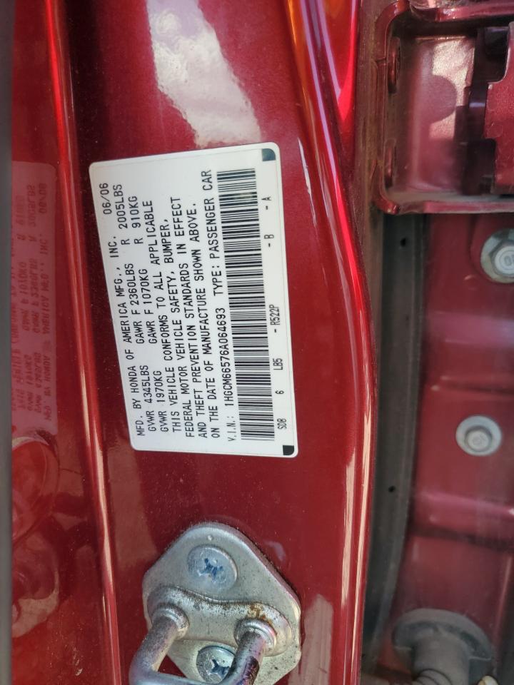 1HGCM66576A064693 2006 Honda Accord Ex