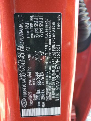 2023 Hyundai Tucson Sel VIN: 5NMJBCAE7PH233331 Lot: 53334994