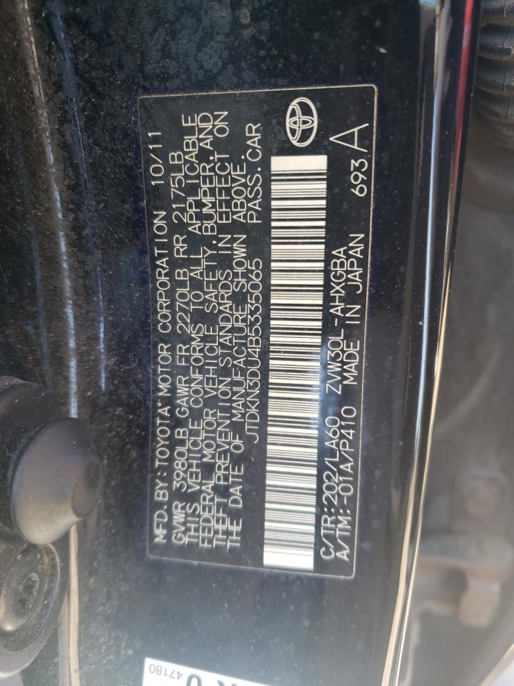 JTDKN3DU4B5335065 2011 Toyota Prius