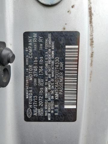 2013 Hyundai Veloster VIN: KMHTC6AD7DU174330 Lot: 56443954