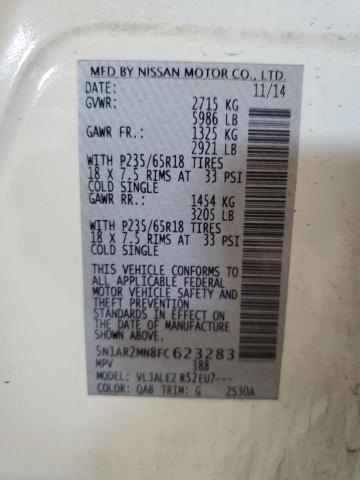 2015 Nissan Pathfinder S VIN: 5N1AR2MN8FC623283 Lot: 54158914