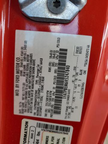 2017 Ford Mustang VIN: 1FATP8EM6H5247840 Lot: 56675154