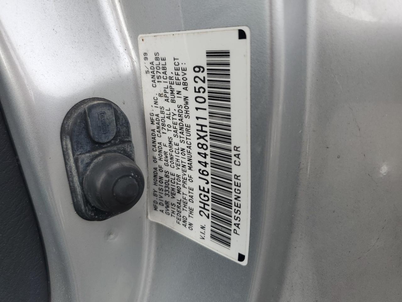 2HGEJ6448XH110529 1999 Honda Civic Dx