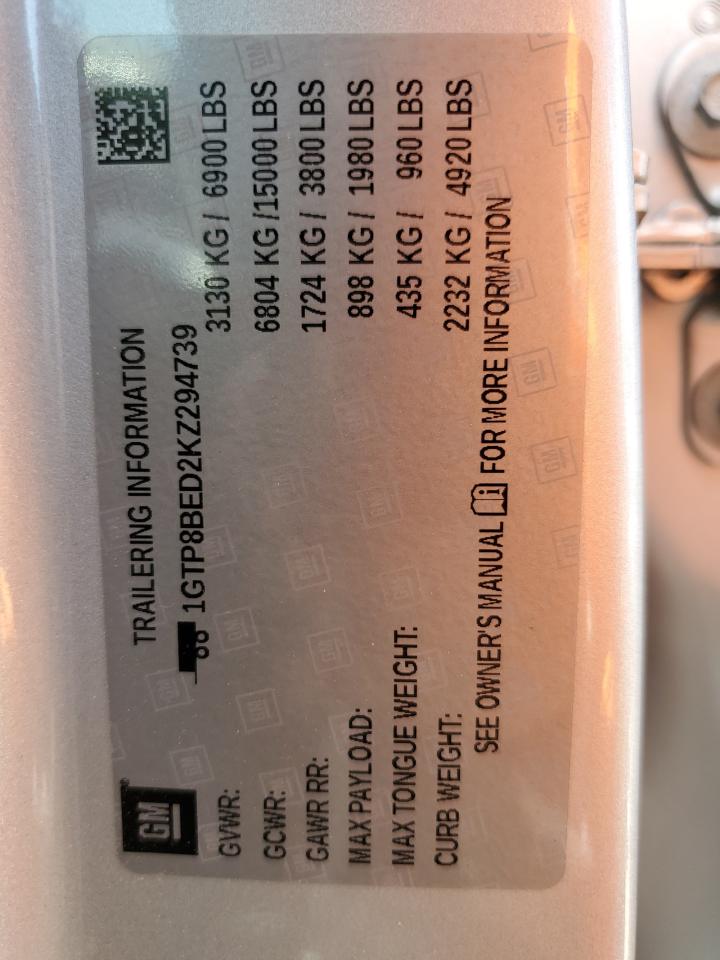 1GTP8BED2KZ294739 2019 GMC Sierra C1500 Sle