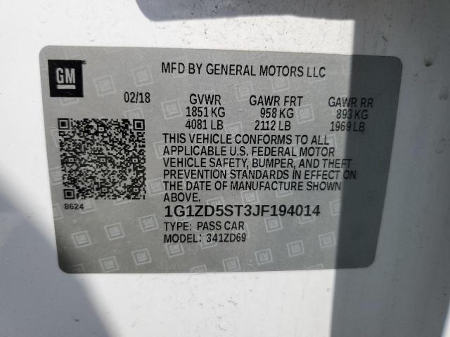 2018 CHEVROLET MALIBU LT - 1G1ZD5ST3JF194014