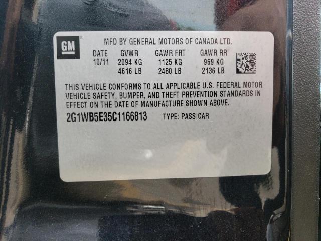 2012 Chevrolet Impala Lt VIN: 2G1WB5E35C1166813 Lot: 53226074