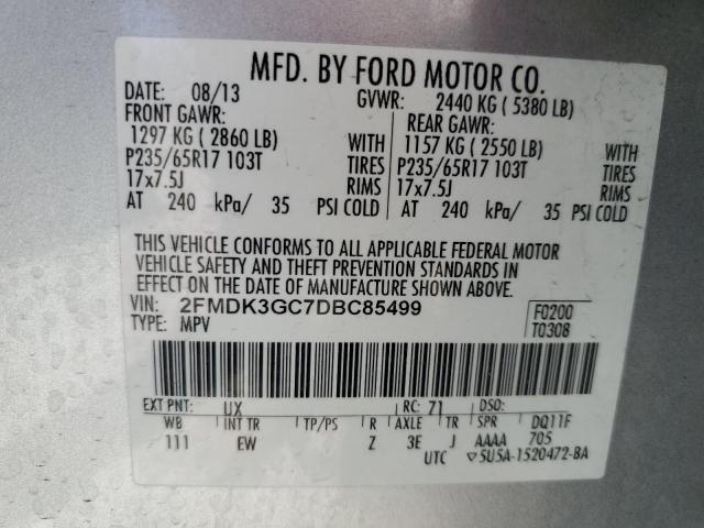 2013 Ford Edge Se VIN: 2FMDK3GC7DBC85499 Lot: 53629524