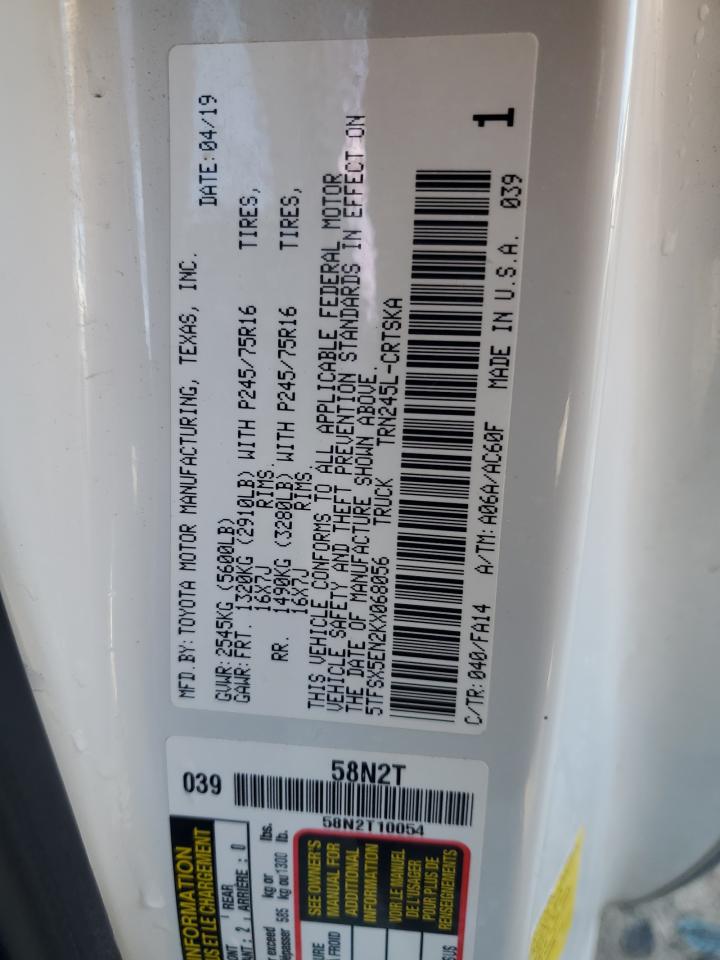 5TFSX5EN2KX068056 2019 Toyota Tacoma Access Cab