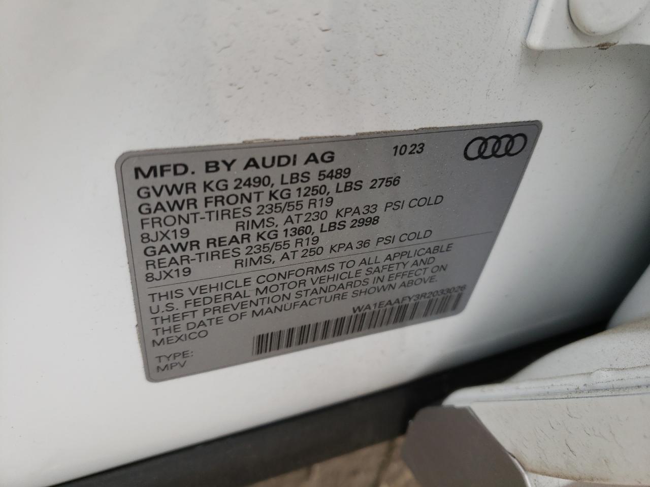 2024 Audi Q5 Premium Plus 45 vin: WA1EAAFY3R2033026