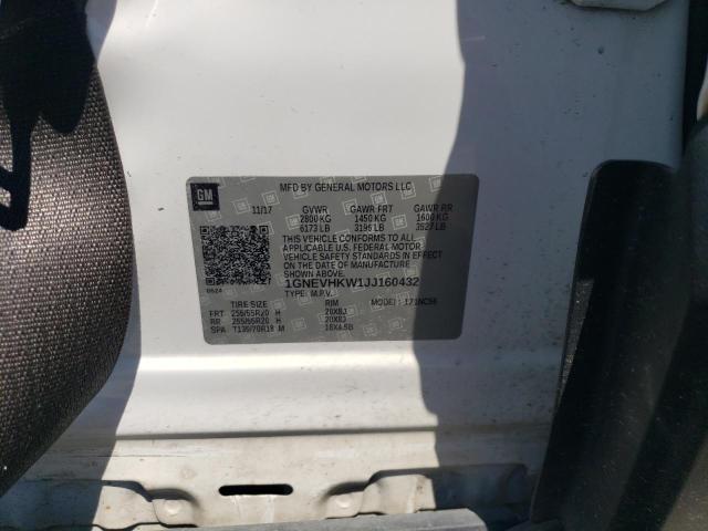 2018 Chevrolet Traverse Lt VIN: 1GNEVHKW1JJ160432 Lot: 56843504