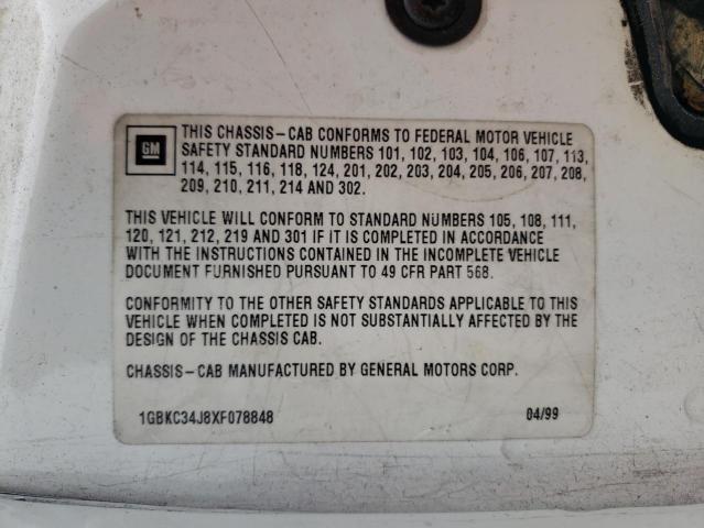 1999 Chevrolet Gmt-400 C3500-Hd VIN: 1GBKC34J8XF078848 Lot: 52686684