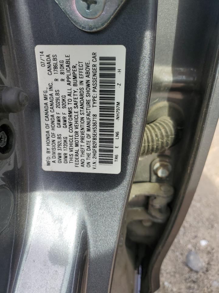 2HGFB2F85EH536718 2014 Honda Civic Ex