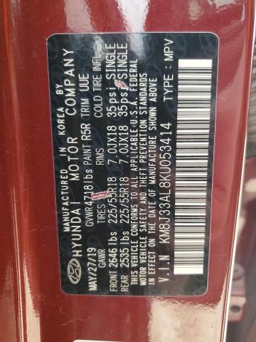 2019 Hyundai Tucson Limited VIN: KM8J33AL8KU053414 Lot: 56857564