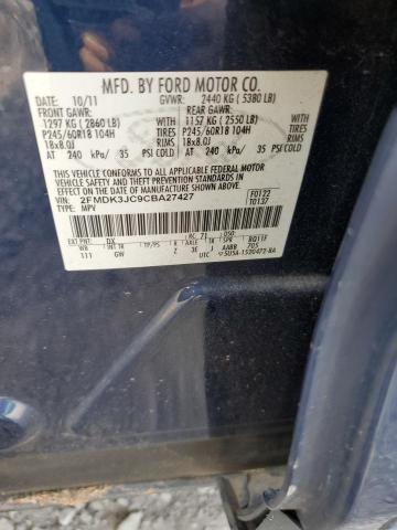 2012 Ford Edge Sel VIN: 2FMDK3JC9CBA27427 Lot: 53981534