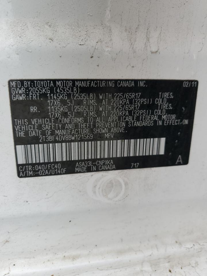 2T3BF4DV8BW121569 2011 Toyota Rav4