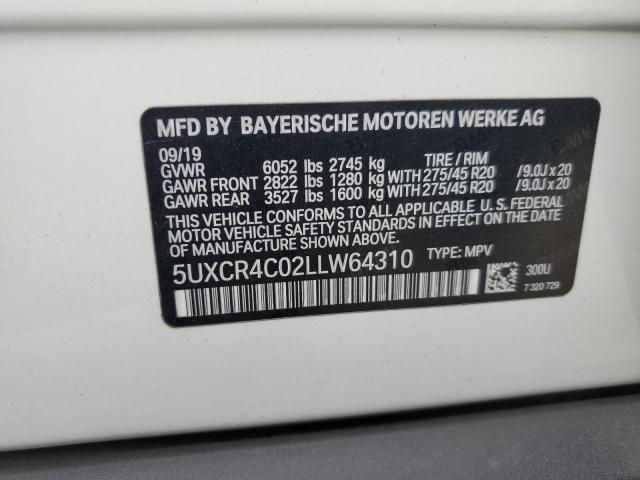 VIN 5UXCR4C02LLW64310 2020 BMW X5, Sdrive 40I no.14