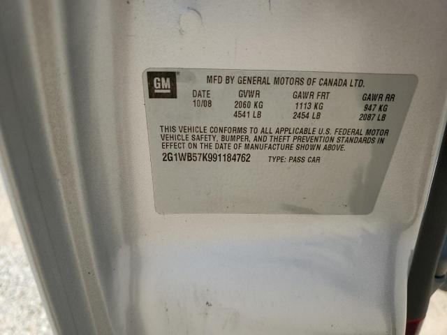 2009 Chevrolet Impala Ls VIN: 2G1WB57K991184762 Lot: 56952104