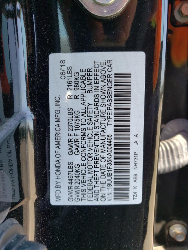 19UUB1F35KA004465 2019 Acura Tlx