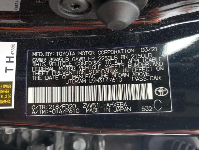 2021 Toyota Prius Special Edition VIN: JTDKAMFU9M3147610 Lot: 55224824