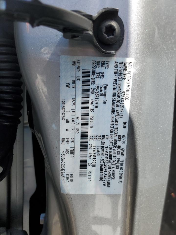 1FADP3E28FL341779 2015 Ford Focus S