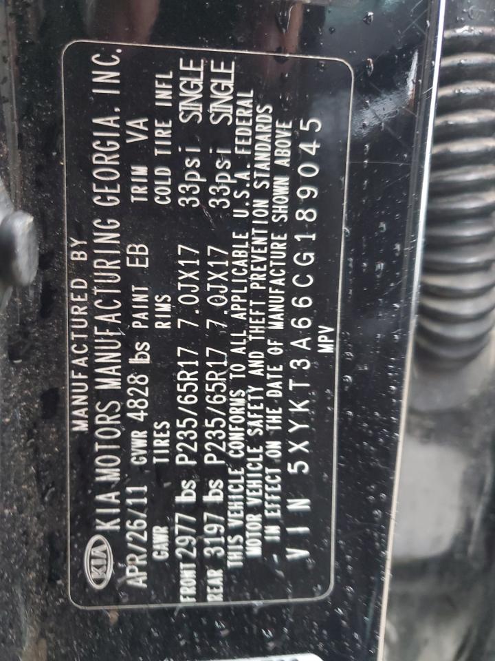 5XYKT3A66CG189045 2012 Kia Sorento Base