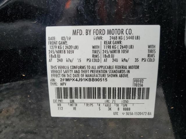 2019 FORD EDGE SEL - 2FMPK4J91KBB90515