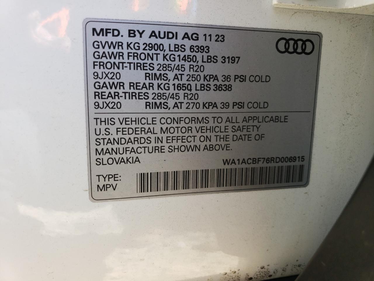 WA1ACBF76RD006915 2024 Audi Q7 Premium