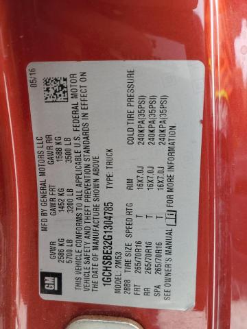 2016 Chevrolet Colorado VIN: 1GCHSBE32G1304785 Lot: 56069674